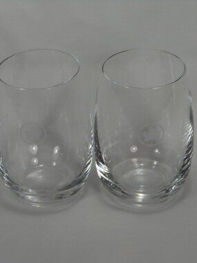 pair of Air Canada 10oz serving glasses